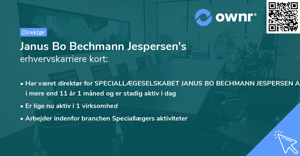 Janus Bo Bechmann Jespersen's erhvervskarriere kort