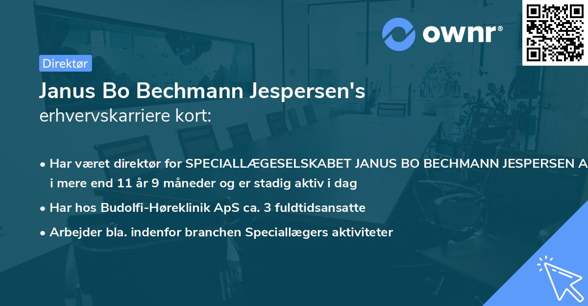 Janus Bo Bechmann Jespersen's erhvervskarriere kort