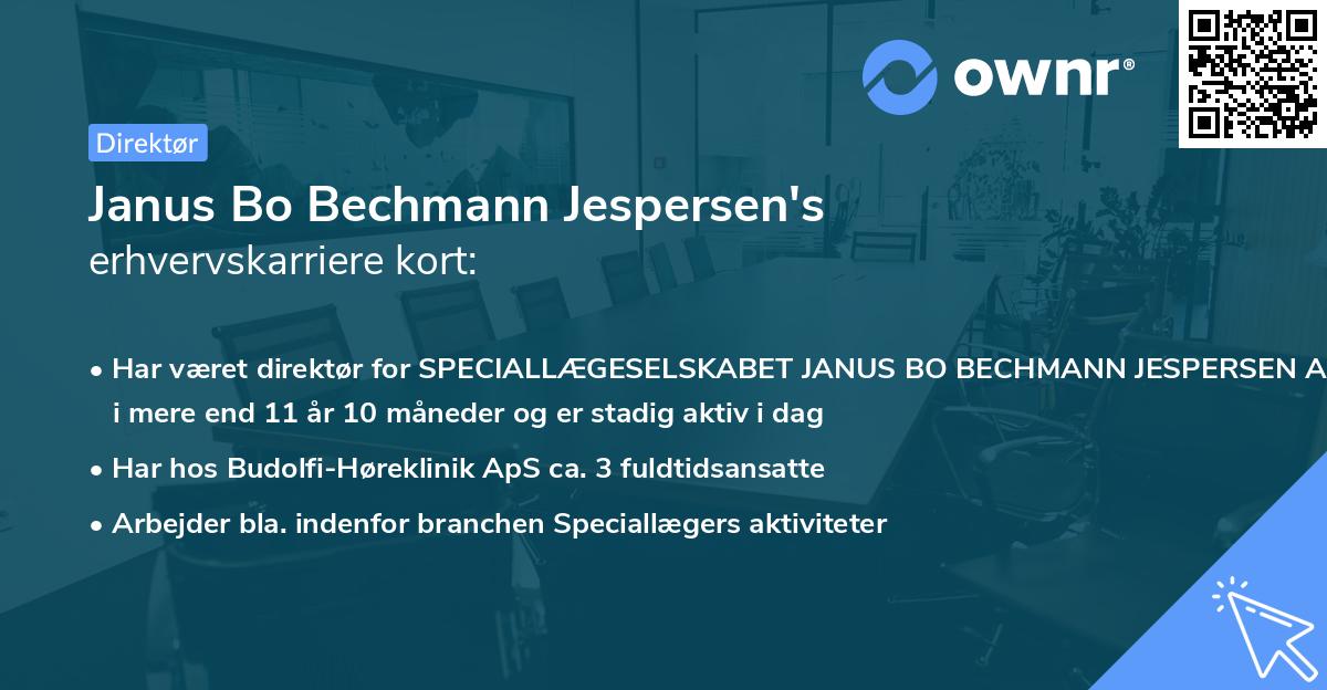 Janus Bo Bechmann Jespersen's erhvervskarriere kort