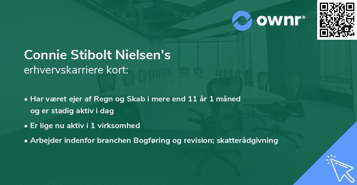 Connie Stibolt Nielsen's erhvervskarriere kort