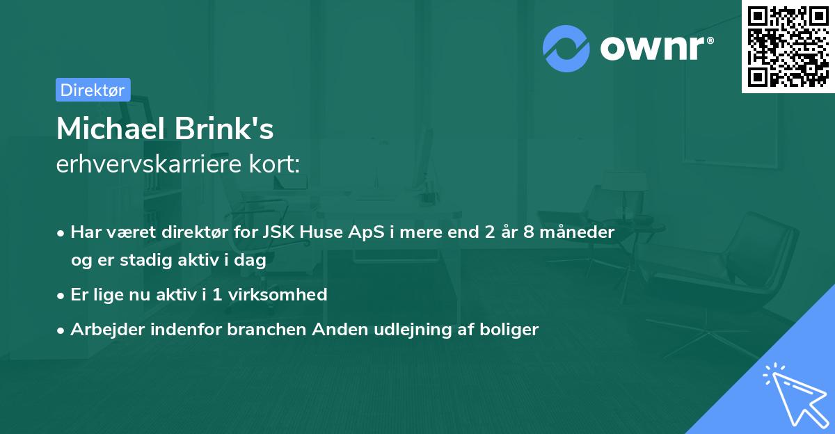 Michael Brink's erhvervskarriere kort