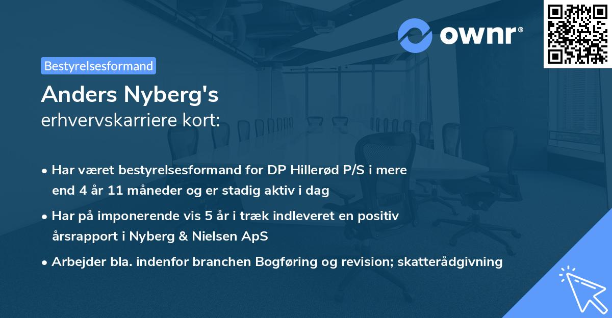 Anders Nyberg's erhvervskarriere kort