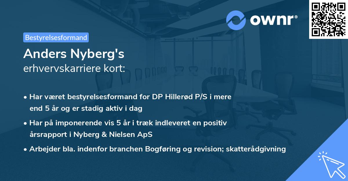 Anders Nyberg's erhvervskarriere kort