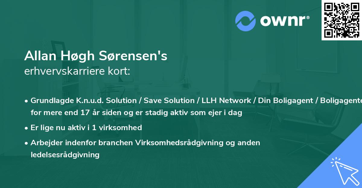 Allan Høgh Sørensen's erhvervskarriere kort