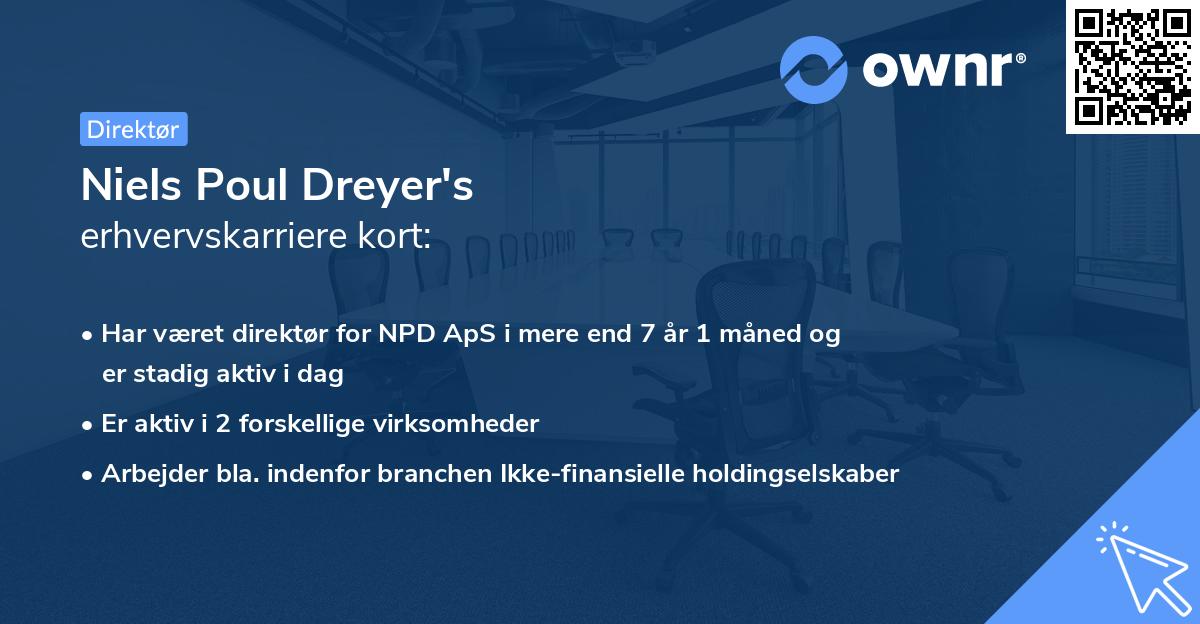Niels Poul Dreyer's erhvervskarriere kort