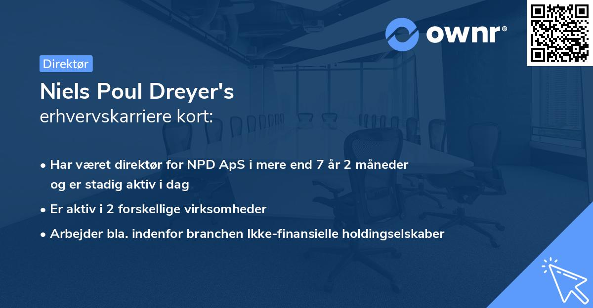 Niels Poul Dreyer's erhvervskarriere kort