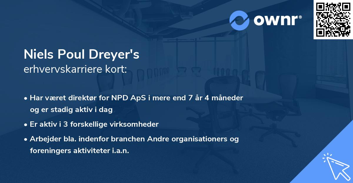 Niels Poul Dreyer's erhvervskarriere kort