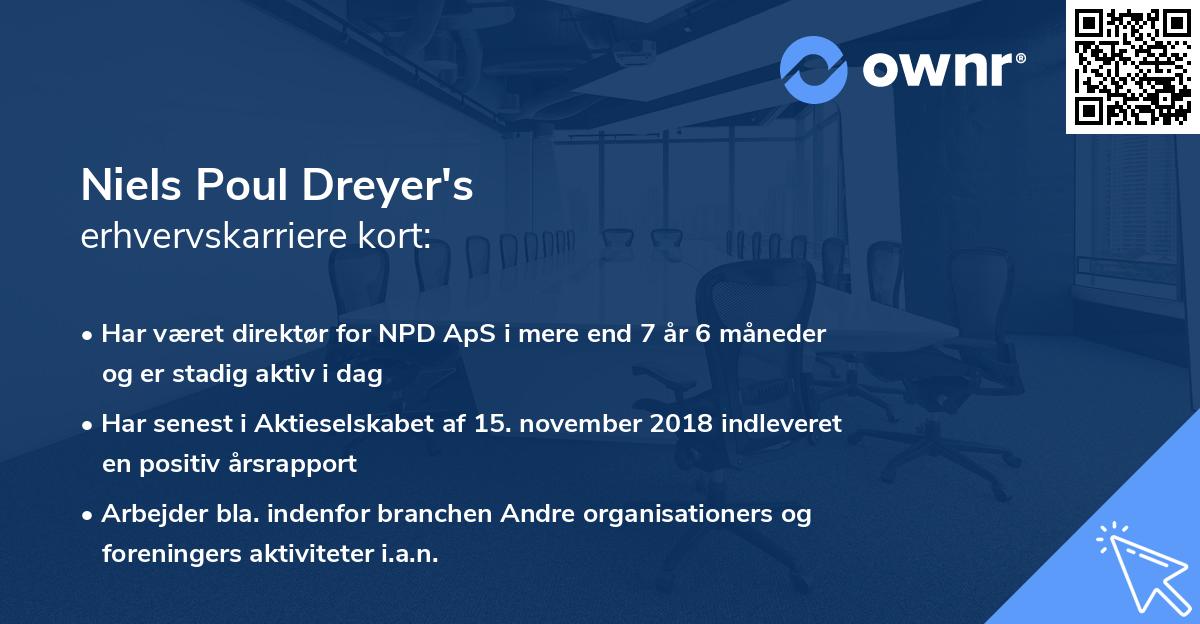 Niels Poul Dreyer's erhvervskarriere kort