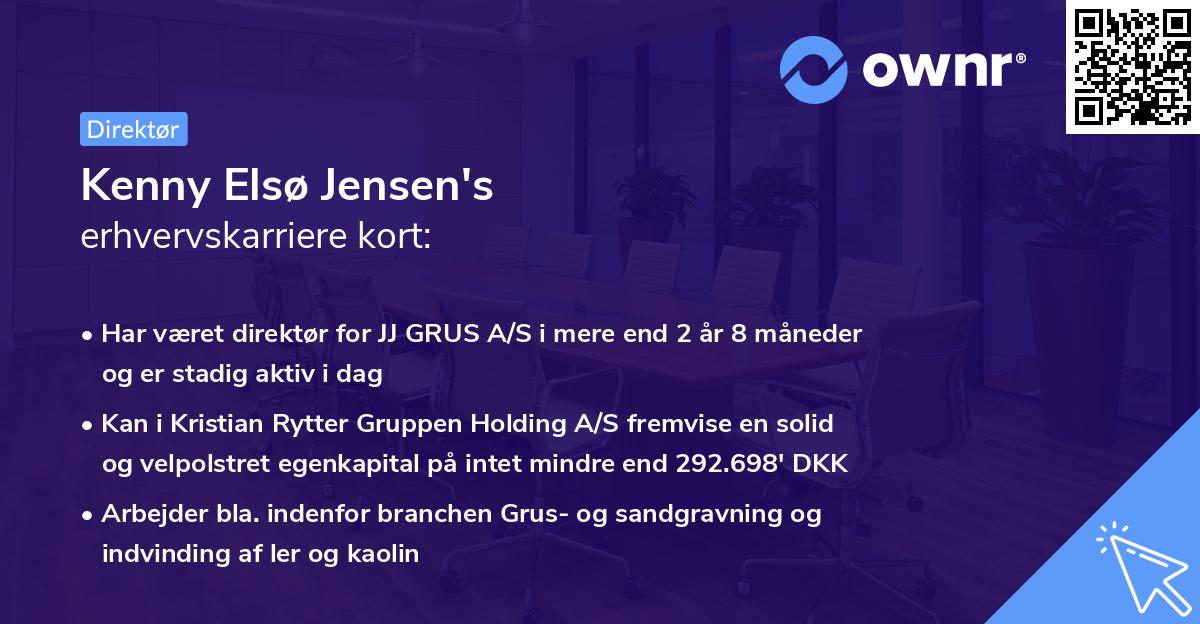 Kenny Elsø Jensen's erhvervskarriere kort