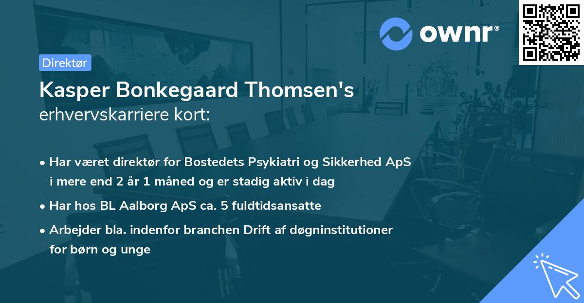 Kasper Bonkegaard Thomsen's erhvervskarriere kort