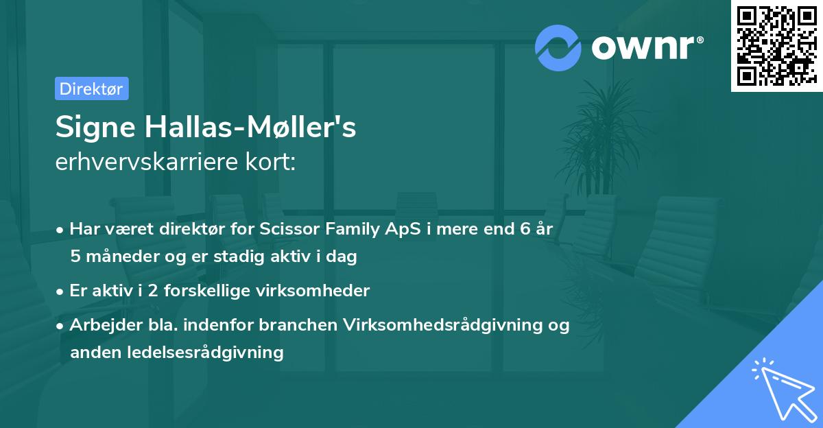 Signe Hallas-Møller's erhvervskarriere kort