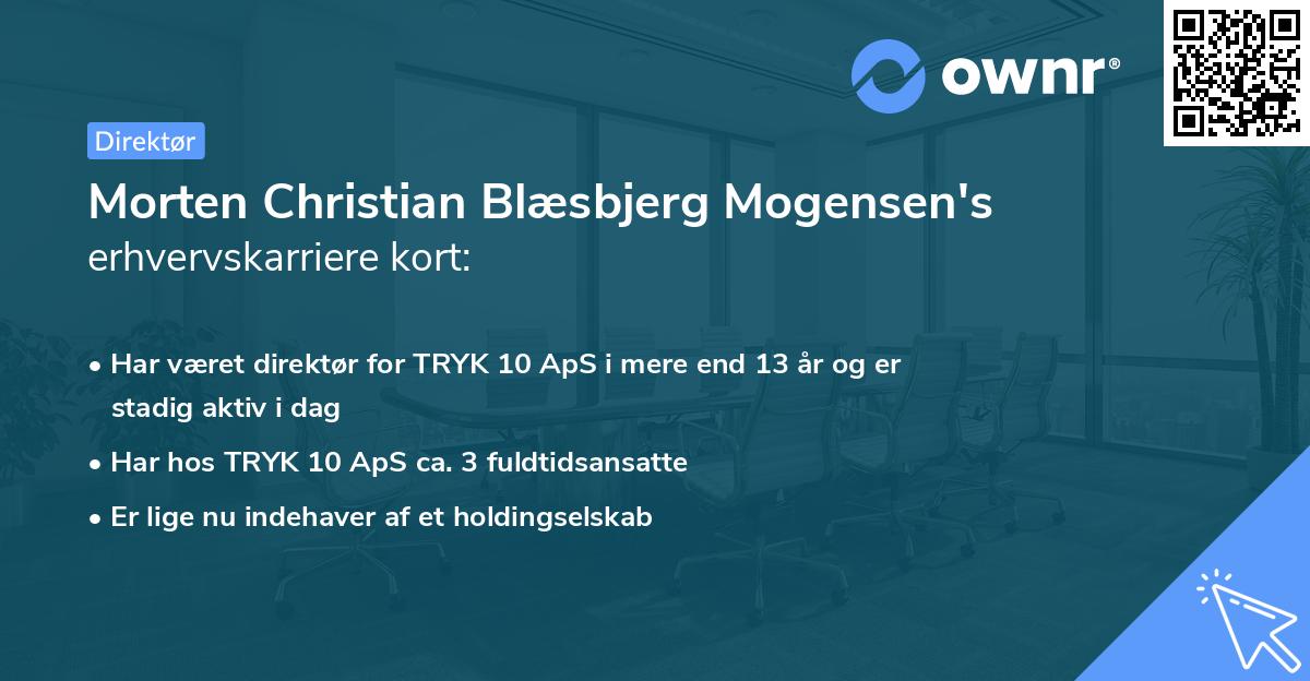 Morten Christian Blæsbjerg Mogensen's erhvervskarriere kort