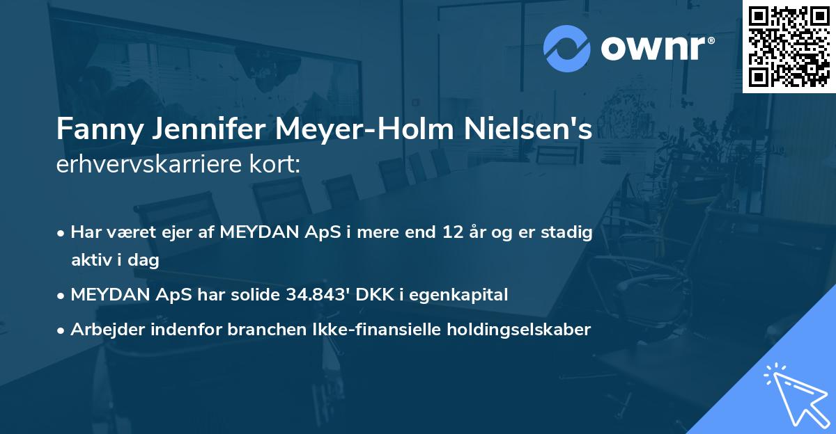 Fanny Jennifer Meyer-Holm Nielsen's erhvervskarriere kort