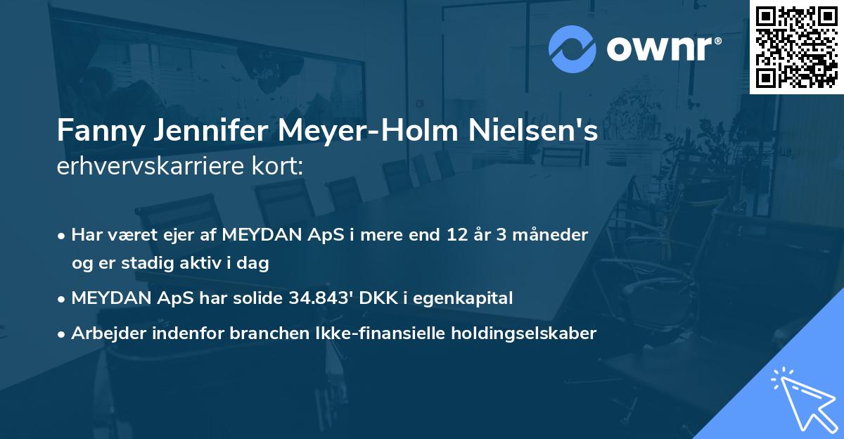 Fanny Jennifer Meyer-Holm Nielsen's erhvervskarriere kort