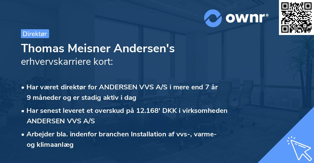 Thomas Meisner Andersen's erhvervskarriere kort