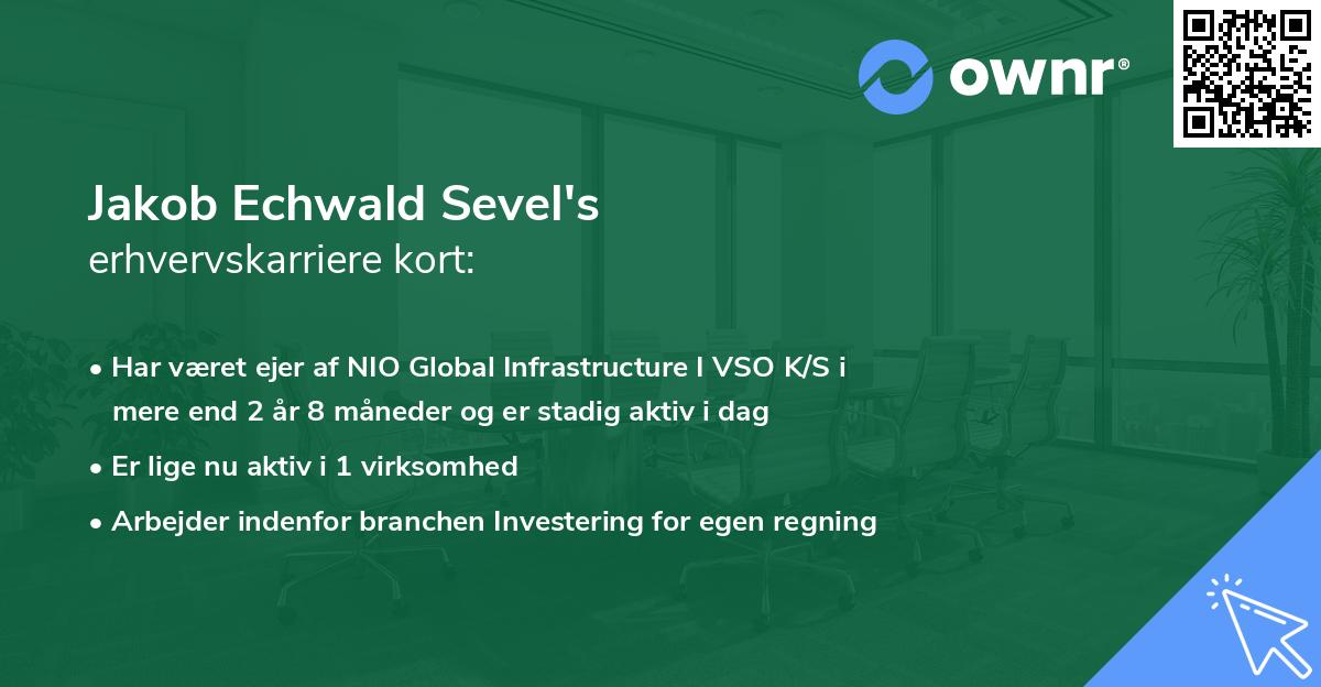 Jakob Echwald Sevel's erhvervskarriere kort