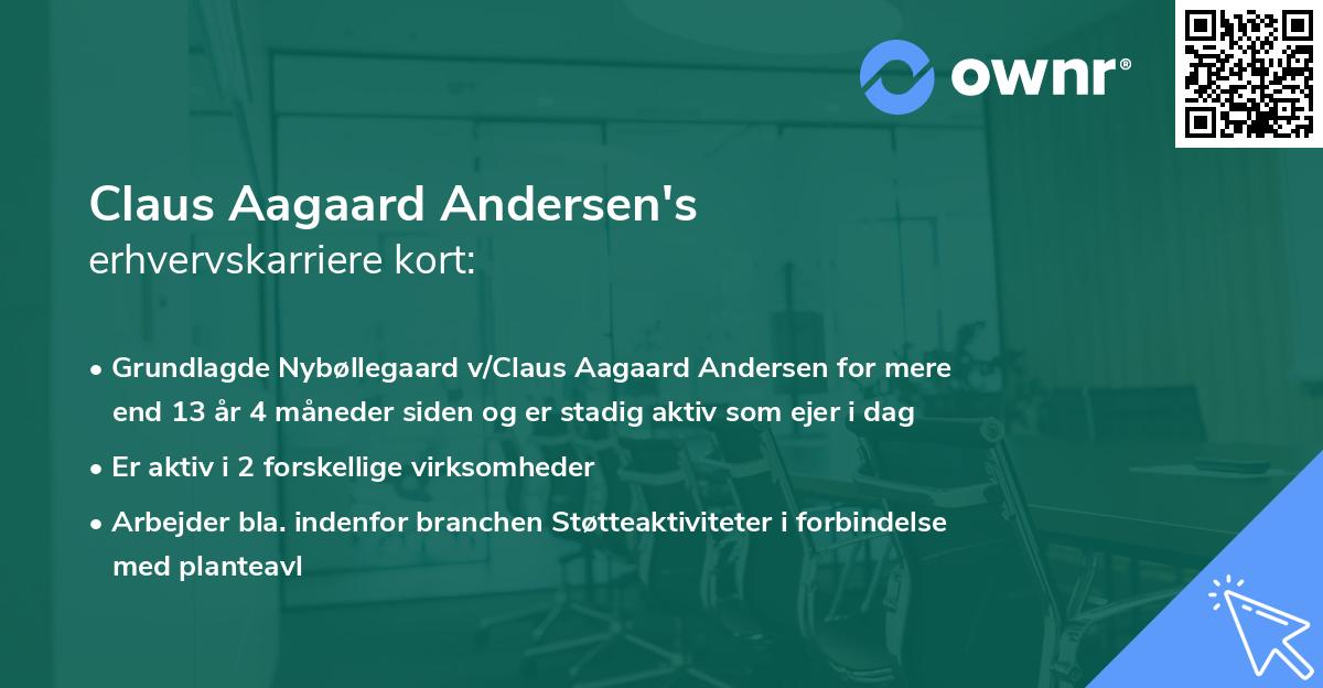 Claus Aagaard Andersen's erhvervskarriere kort