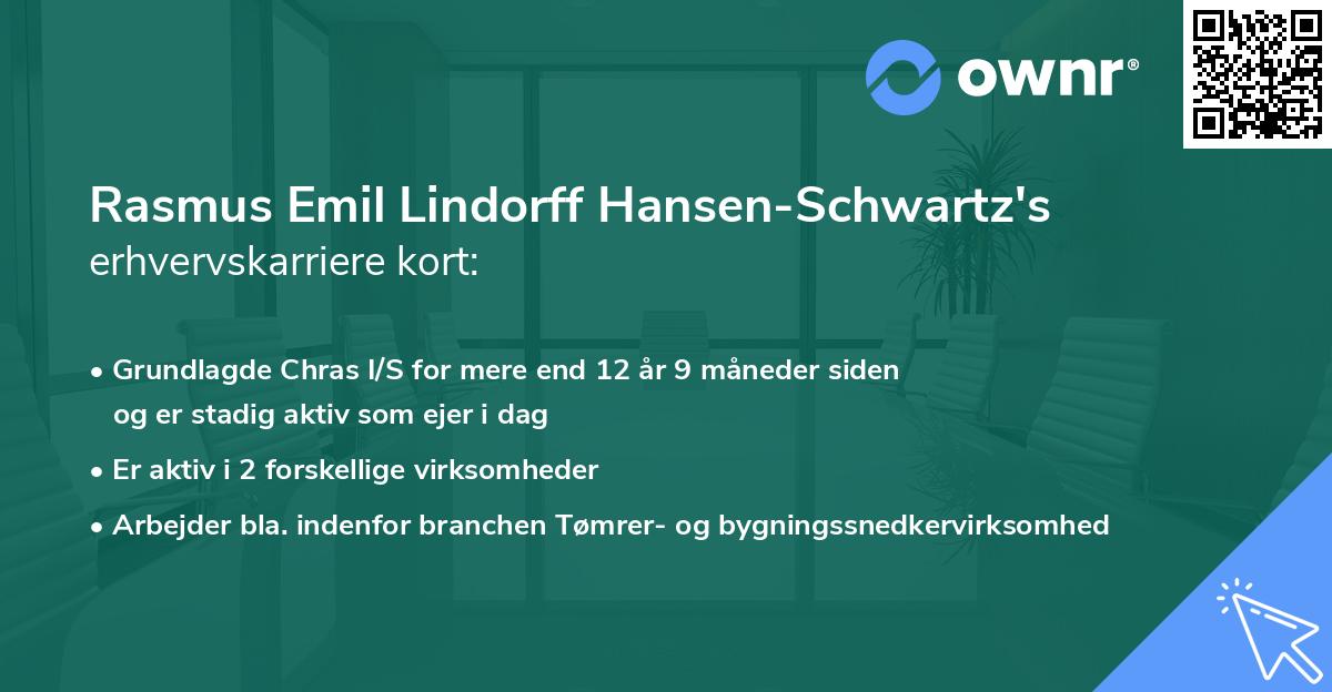 Rasmus Emil Lindorff Hansen-Schwartz's erhvervskarriere kort