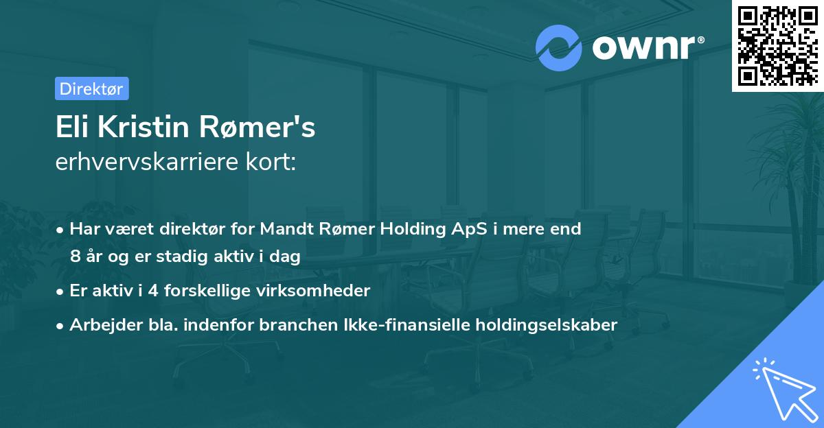 Eli Kristin Rømer's erhvervskarriere kort