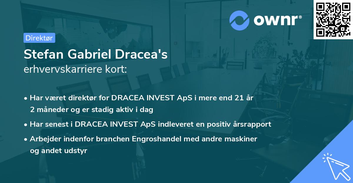 Stefan Gabriel Dracea's erhvervskarriere kort