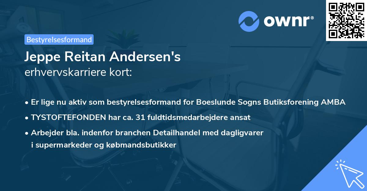Jeppe Reitan Andersen's erhvervskarriere kort