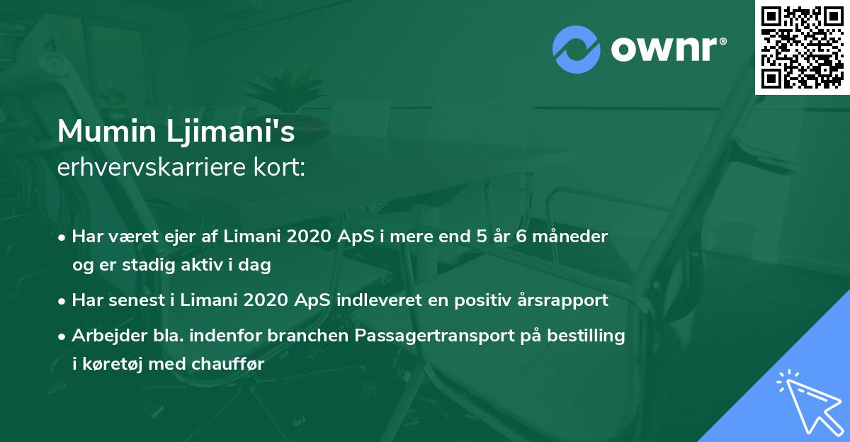 Mumin Ljimani's erhvervskarriere kort