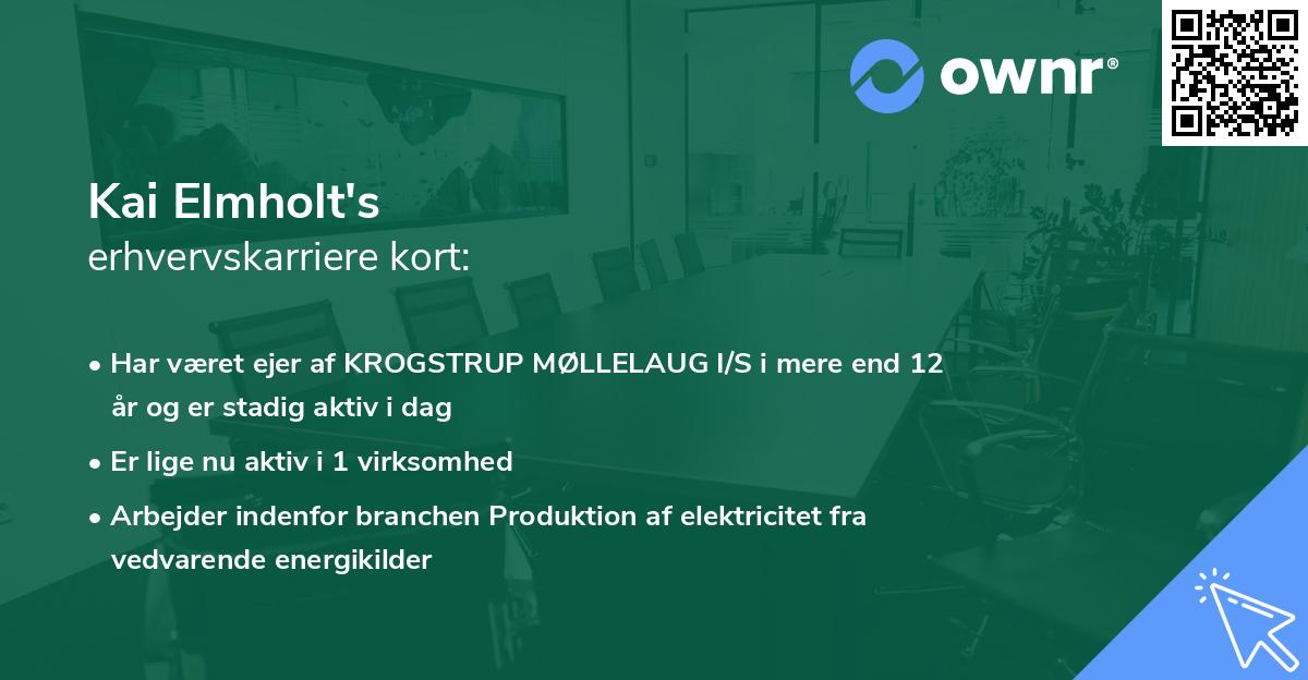 Kai Elmholt's erhvervskarriere kort