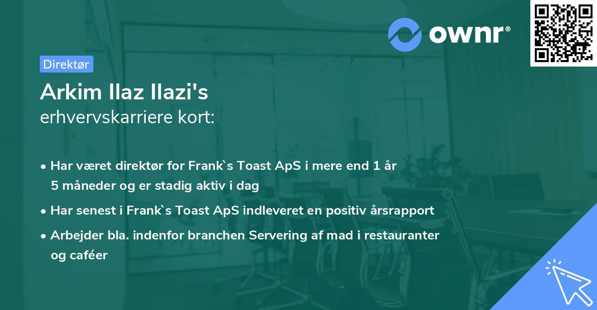 Arkim Ilaz Ilazi's erhvervskarriere kort
