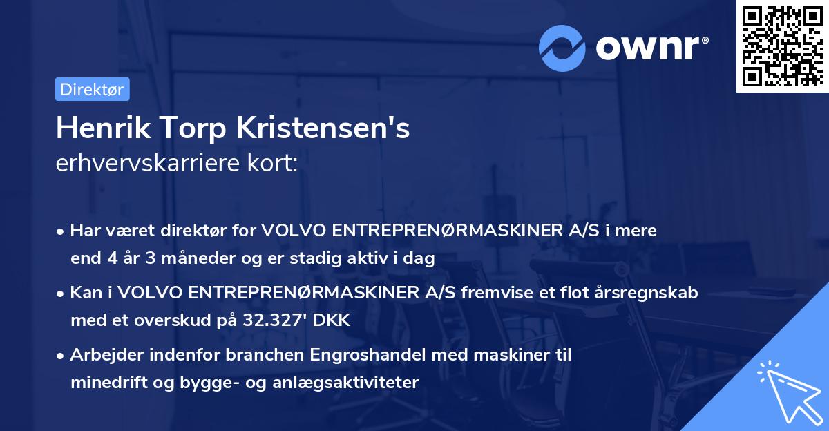 Henrik Torp Kristensen's erhvervskarriere kort