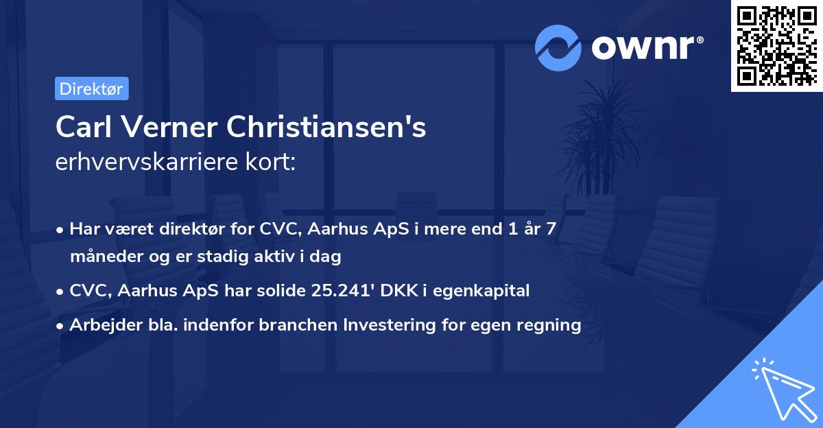 Carl Verner Christiansen's erhvervskarriere kort