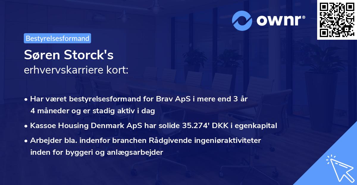Søren Storck's erhvervskarriere kort