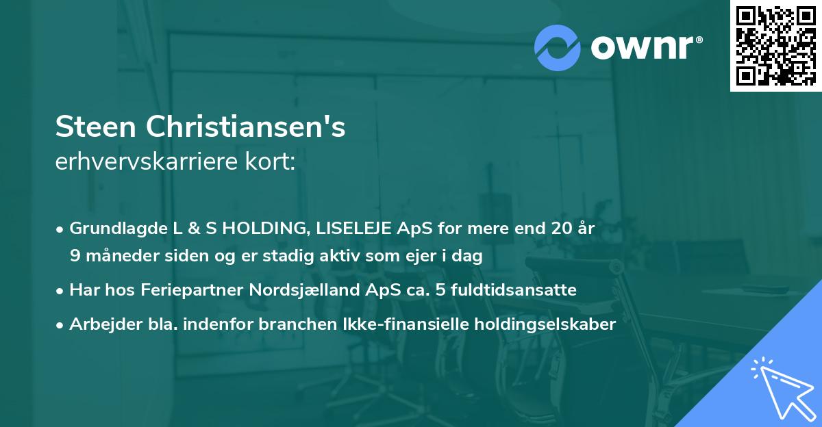 Steen Christiansen's erhvervskarriere kort