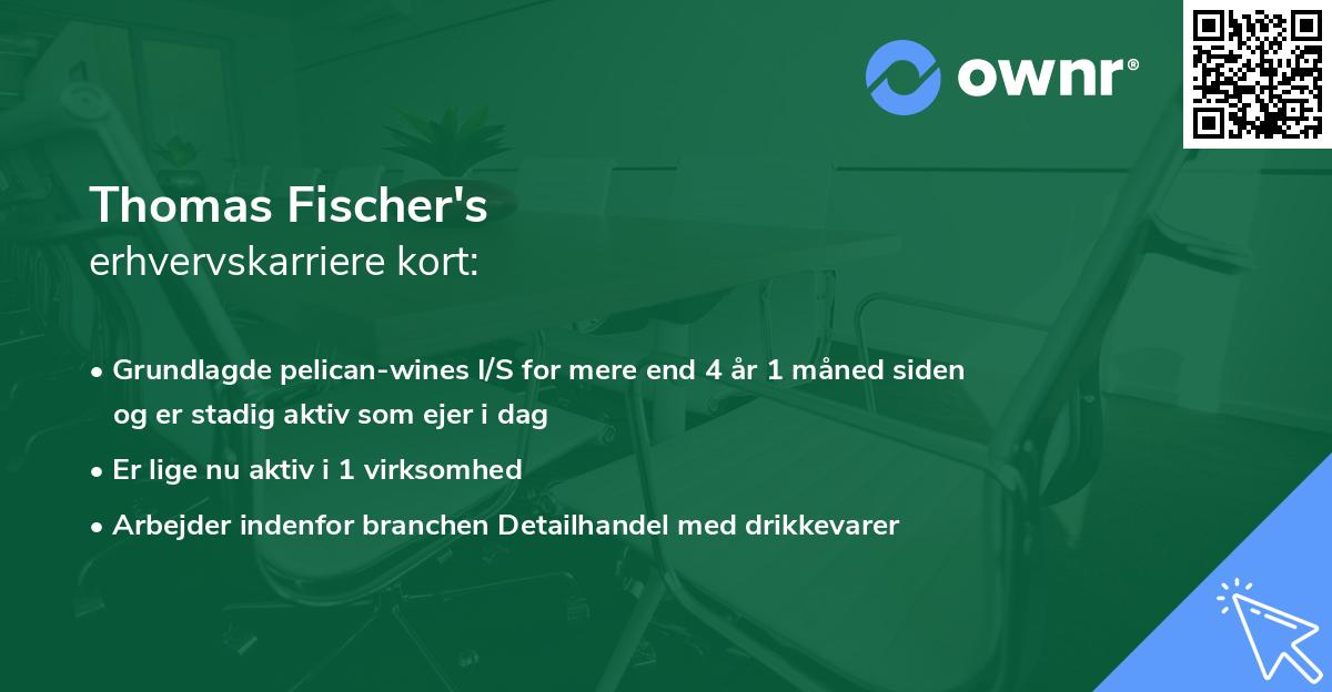 Thomas Fischer's erhvervskarriere kort