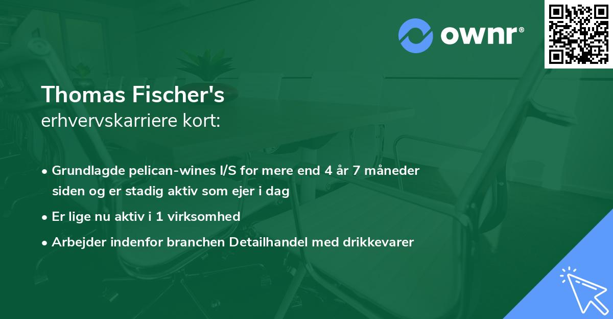 Thomas Fischer's erhvervskarriere kort