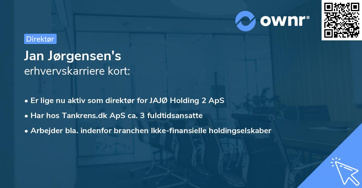 Jan Jørgensen's erhvervskarriere kort