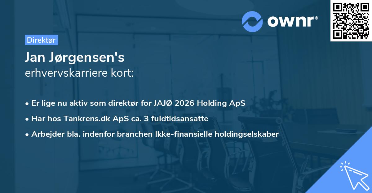 Jan Jørgensen's erhvervskarriere kort