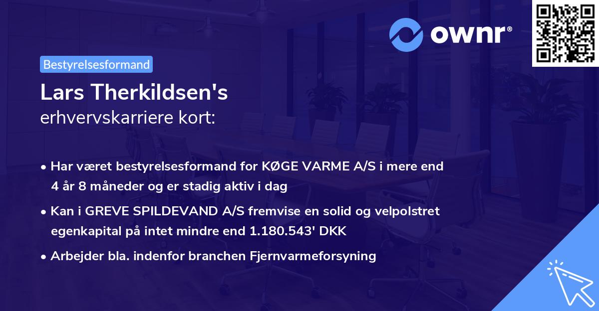 Lars Therkildsen's erhvervskarriere kort