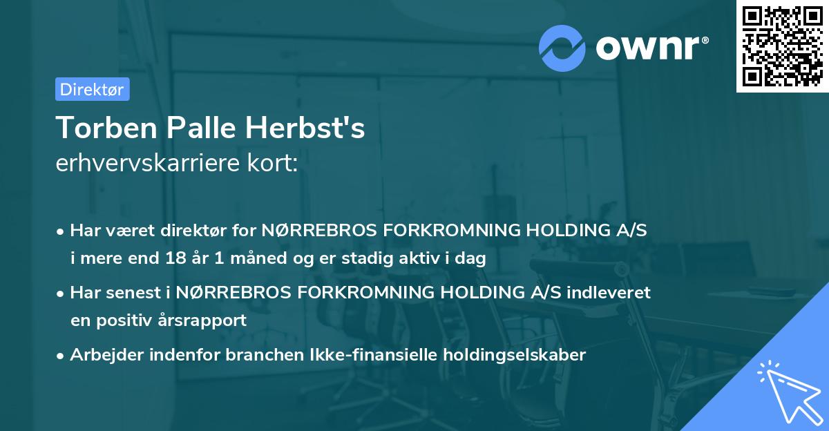 Torben Palle Herbst's erhvervskarriere kort