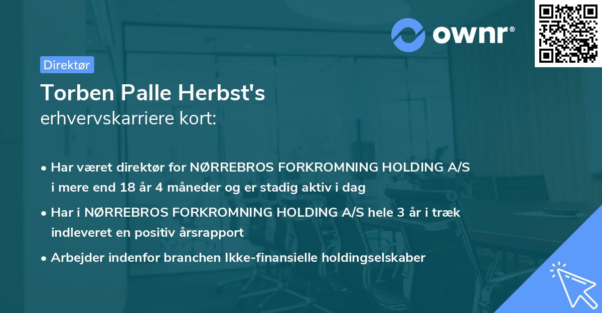 Torben Palle Herbst's erhvervskarriere kort