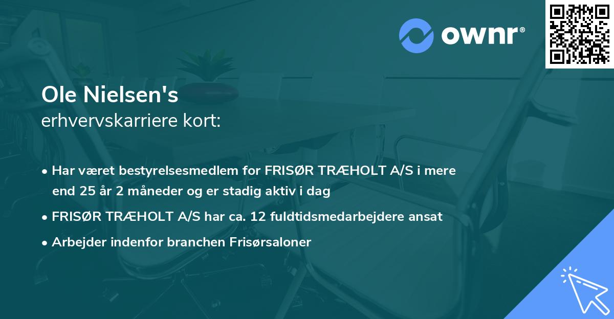 Ole Nielsen's erhvervskarriere kort