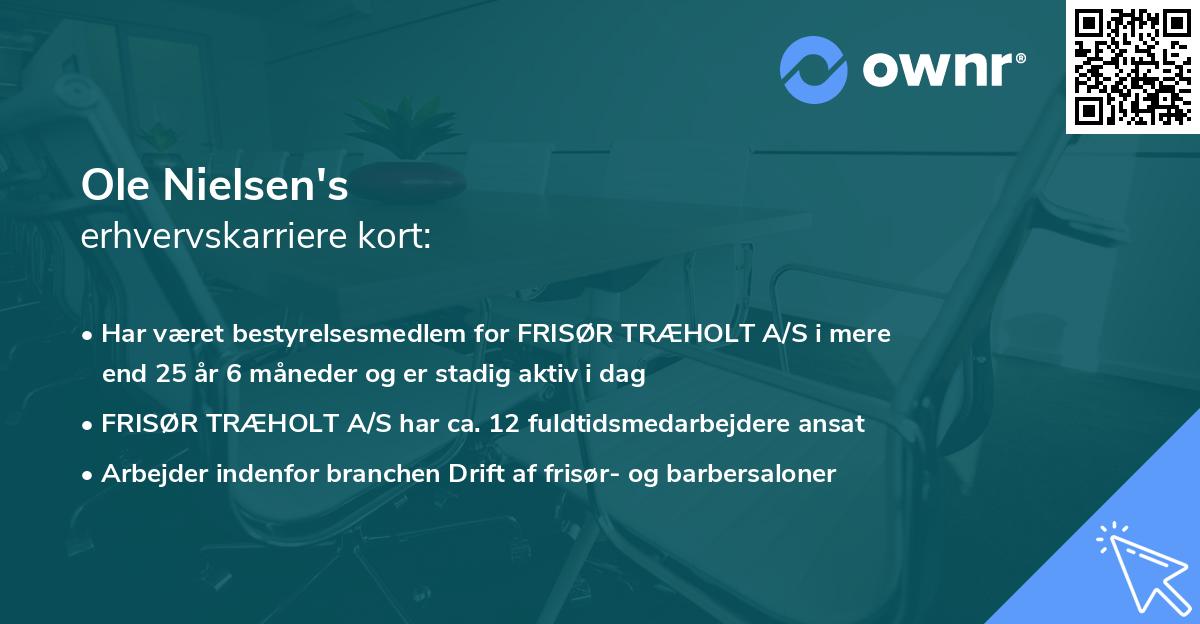 Ole Nielsen's erhvervskarriere kort