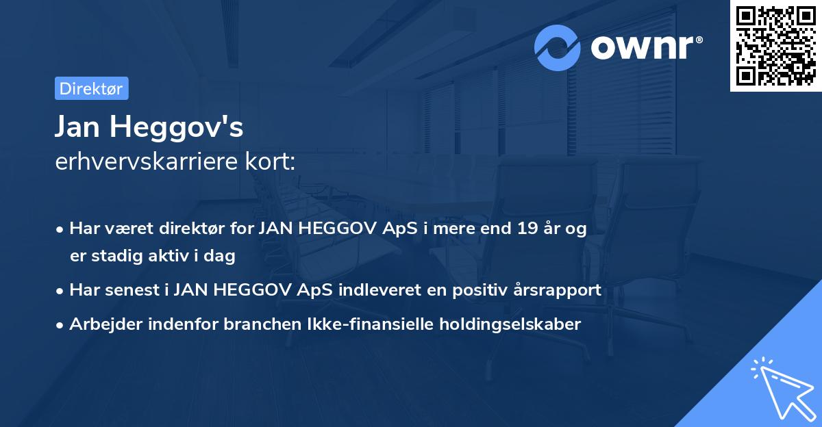 Jan Heggov's erhvervskarriere kort