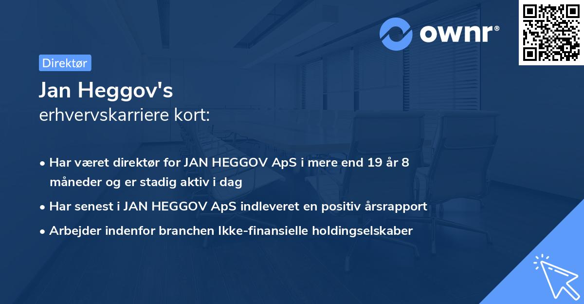 Jan Heggov's erhvervskarriere kort