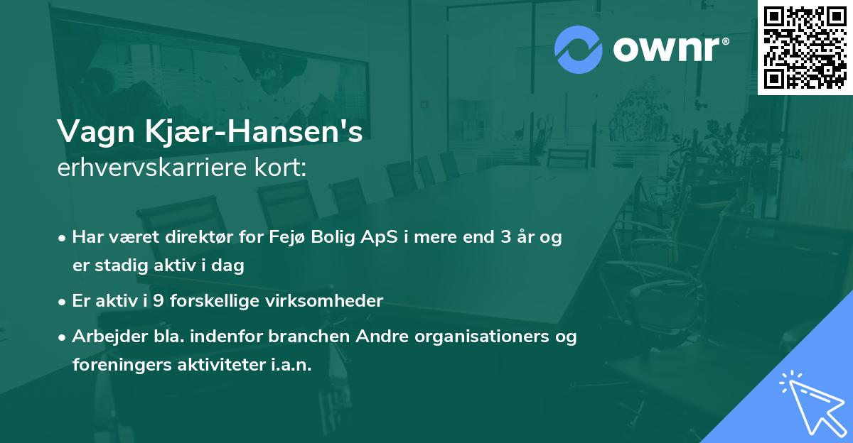 Vagn Kjær-Hansen's erhvervskarriere kort