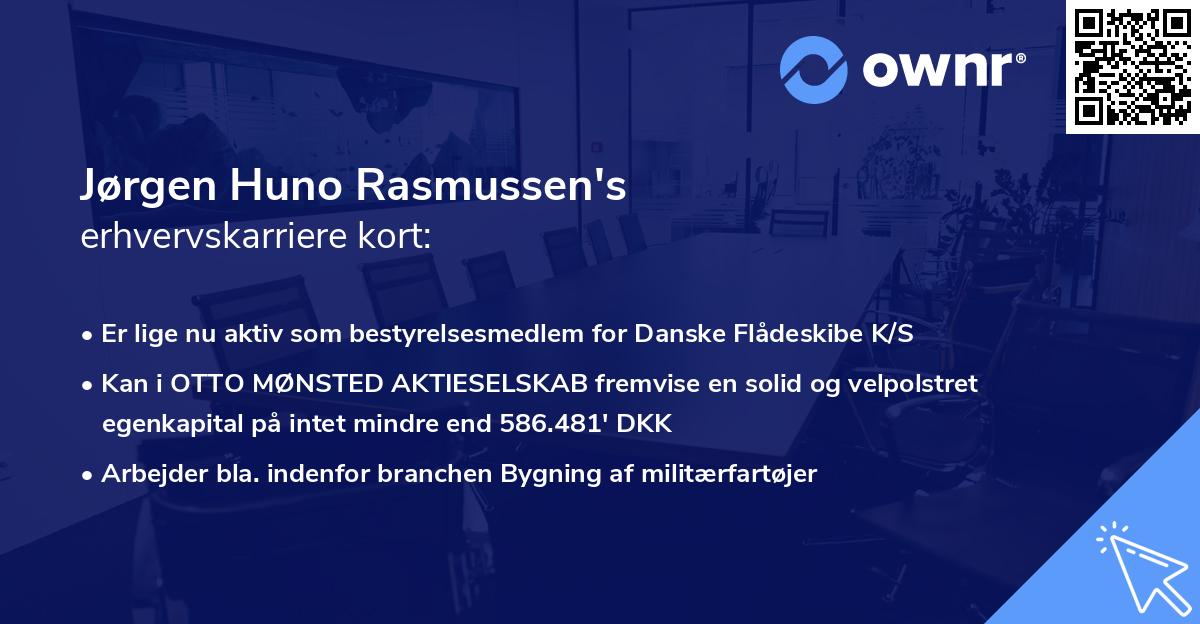 Jørgen Huno Rasmussen's erhvervskarriere kort