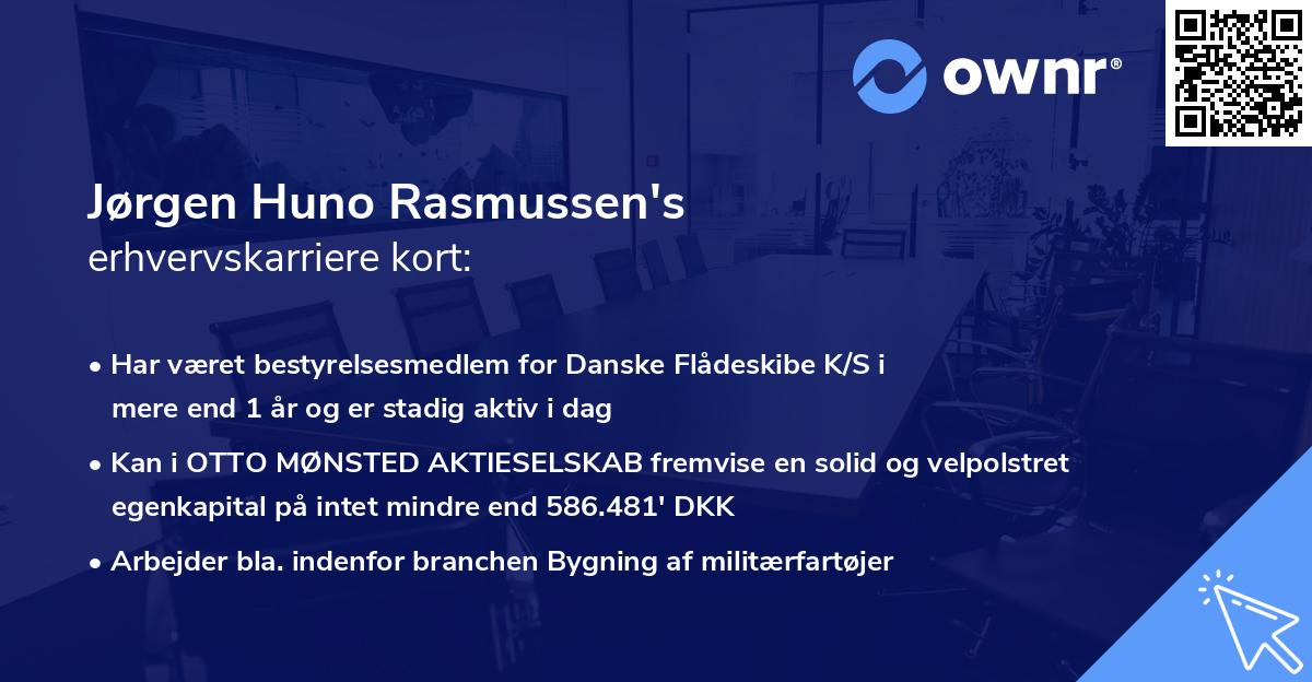 Jørgen Huno Rasmussen's erhvervskarriere kort