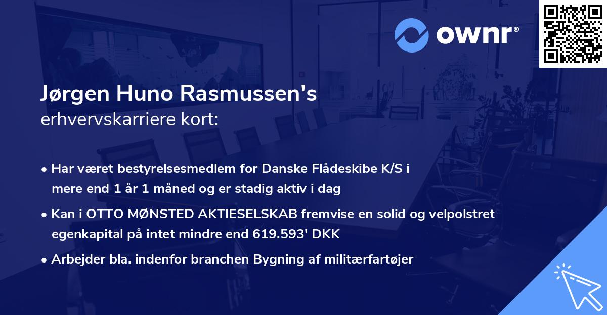 Jørgen Huno Rasmussen's erhvervskarriere kort