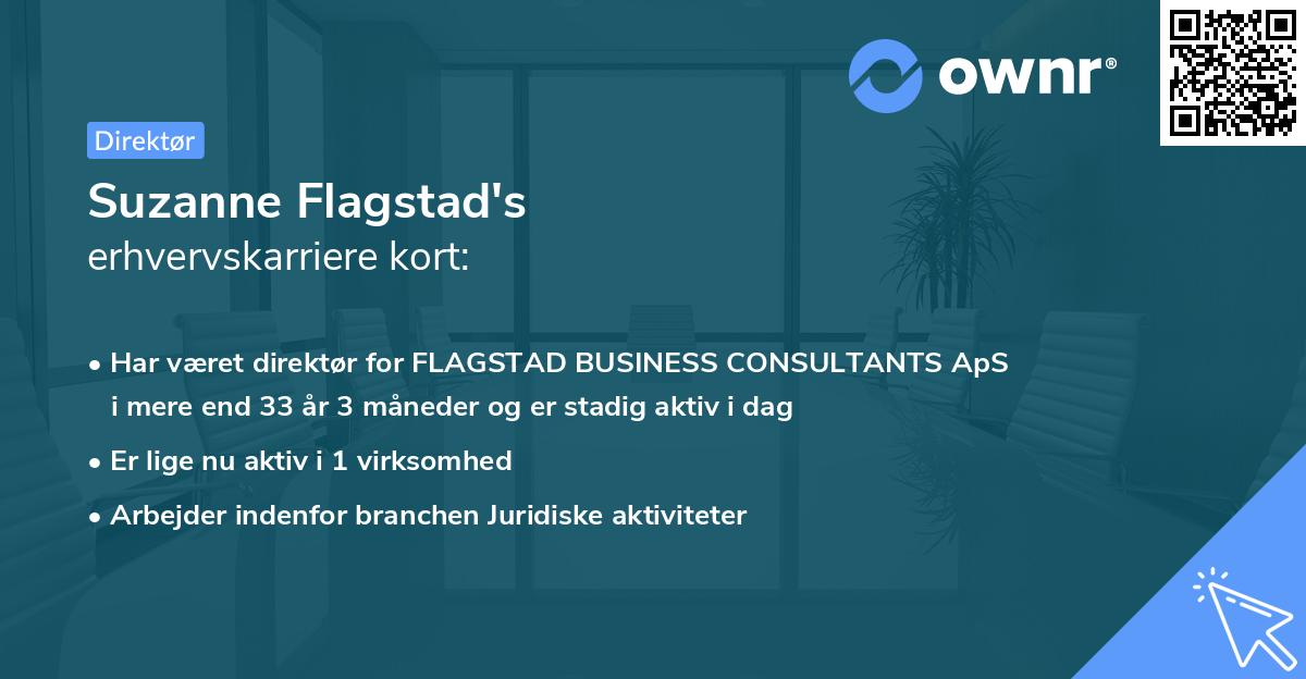 Suzanne Flagstad's erhvervskarriere kort