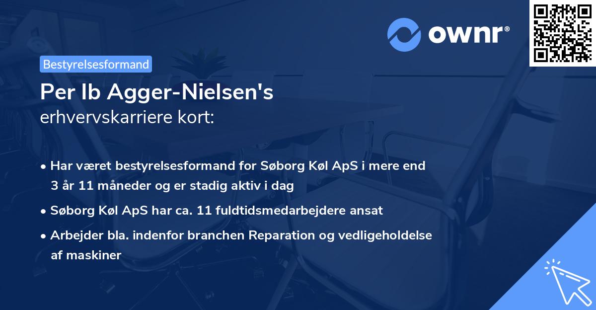 Per Ib Agger-Nielsen's erhvervskarriere kort