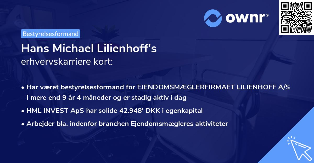 Hans Michael Lilienhoff's erhvervskarriere kort